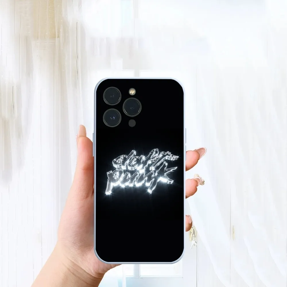 Rock Music The Band D-Daft Punk  Phone Case For iPhone 14 13 12 11 Pro Max XS Max X XR 7 8 Plus Mini Blue TPU material