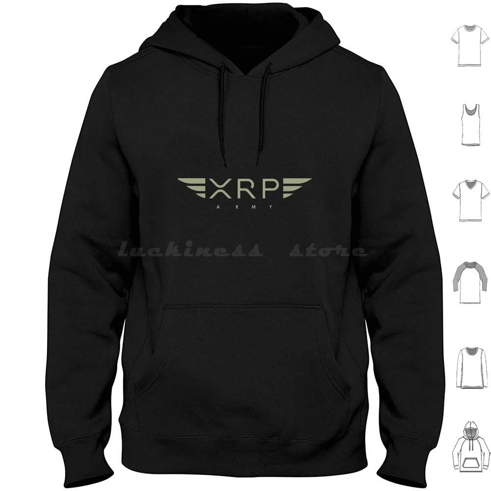 Xrp Army Edition Hoodie cotton Long Sleeve Xrp Xrp Army Cryptocurrency Crypto Xrp Crypto Xrp To The Moon Ripple Blockchain