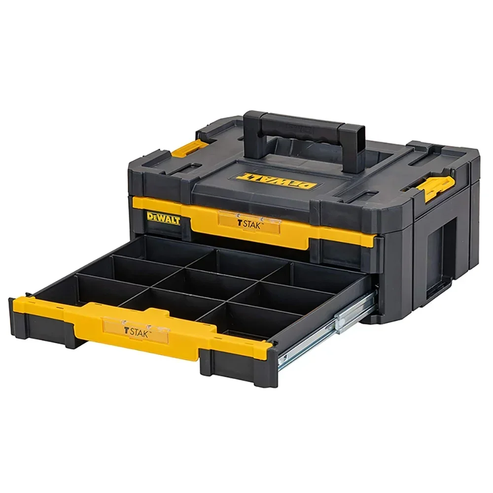 Dewalt DWST-70705 DWST-70706 TSTAK 2.0 Tool Box with Single or Double Drawers Freely Stack Combine Compatible with TSTAK1.0