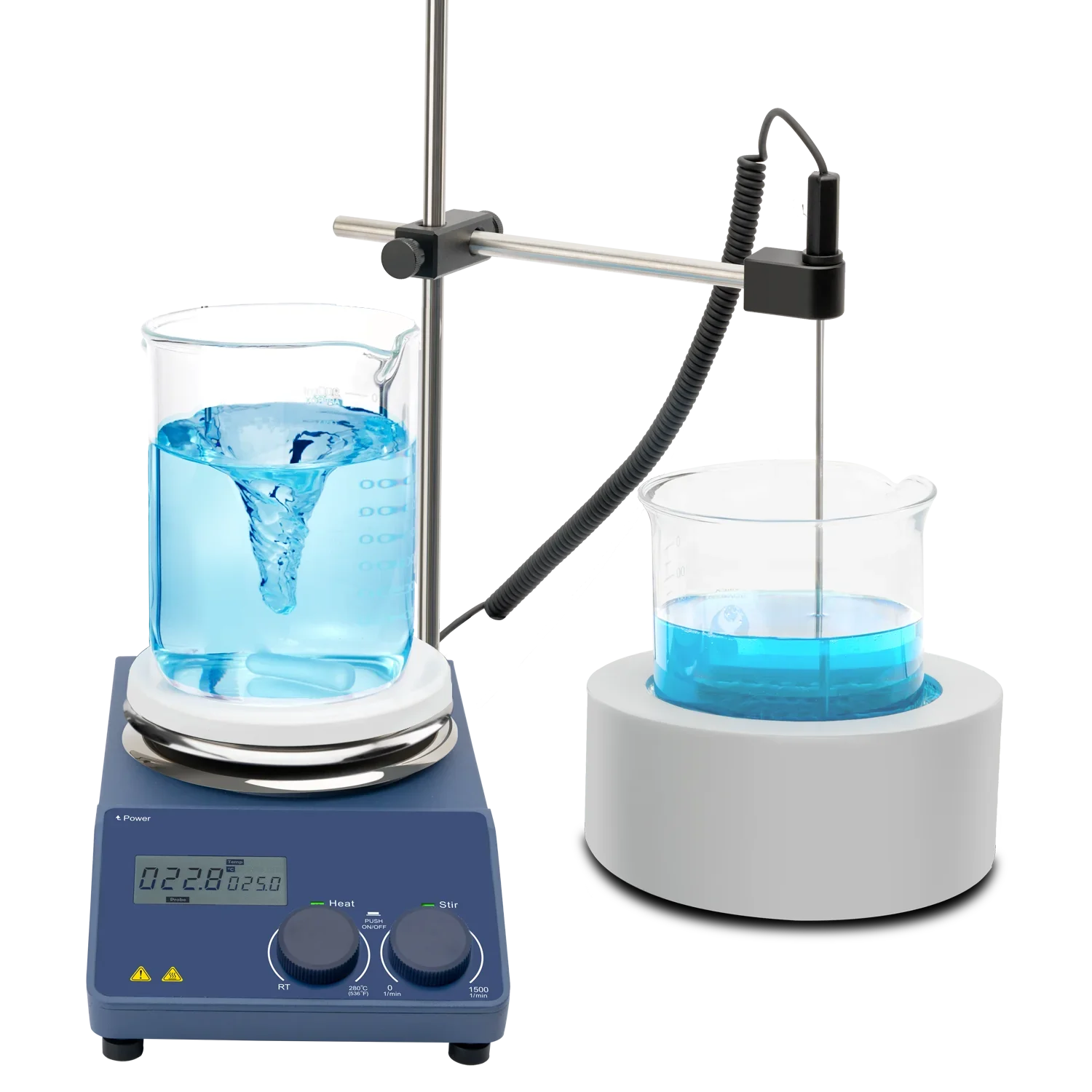 محرك مغناطيسي من سلسلة Laboao LMS-H280 مع سترة تسخين مختبر التحكم الرقمي LCD للبحث العلمي