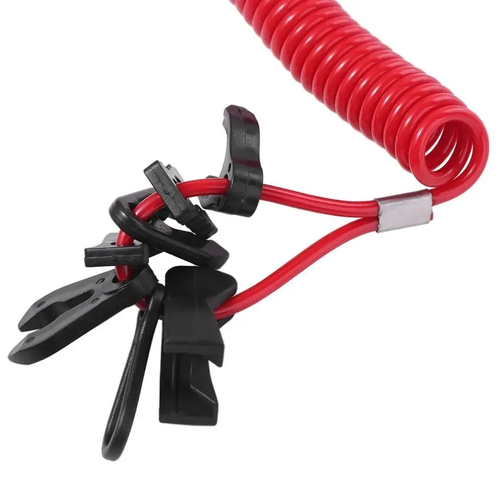 TPU Boat Kill Lanyard Elastic Braided Rope Quick Pull Shutoff Emergency Stop Cord Breakaway Structure Nylon Material