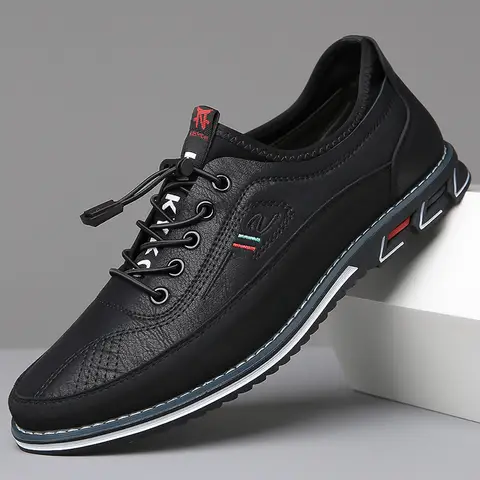 Fashion Black Dress Shoes Mens Business Leather Oxford Social Luxury Shoes Prom Casual Footwear big size 48 49 50 51 52 53