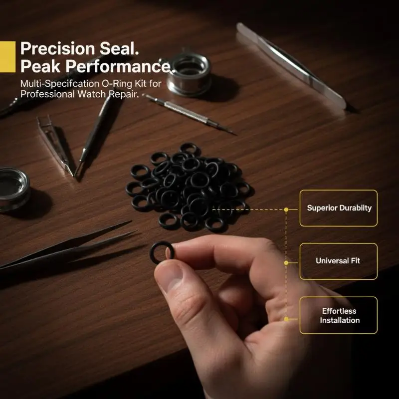 Watch Repair Tools 1set Watch Case Rubber Waterproof O-Ring Oil-resistant Watch Bottom Cover Gasket 0.5/0.6mm O-Ring Seal Gaske