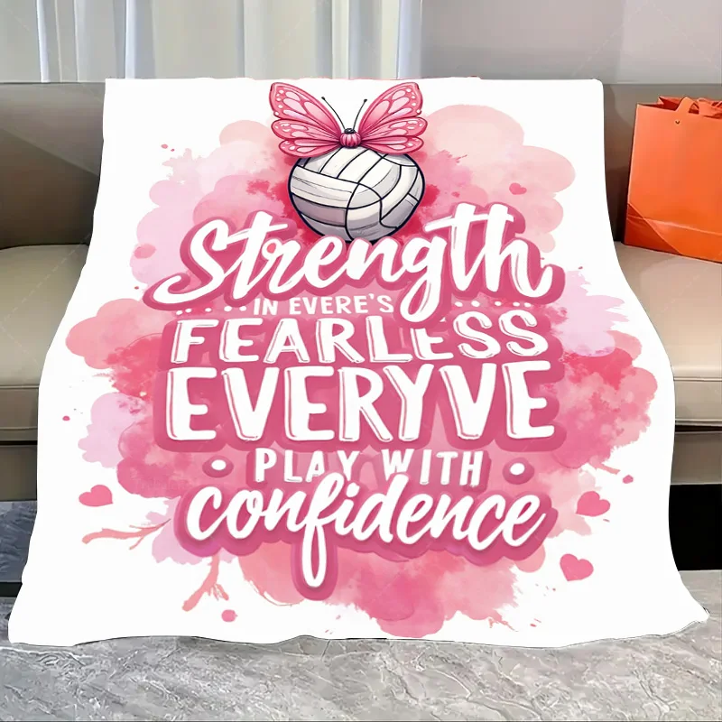 

1 шт. фланелевое одеяло «Волейбольная сила» Fearless Play уверенность одеяло для любителей спорта»