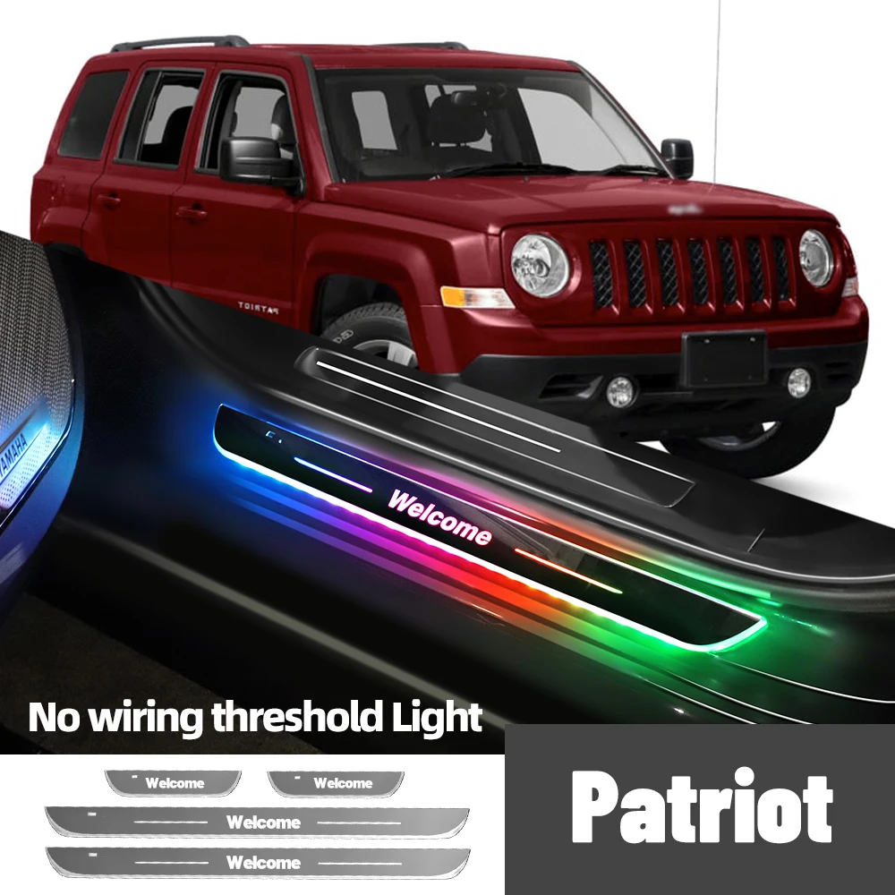 

For Jeep Patriot MK74 2007-2017 2012 2014 2016 Car Door Sill Light Customized Logo LED Welcome Threshold Pedal Lamp Accessories