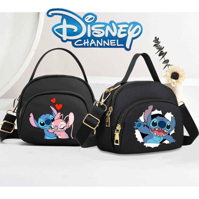 Stitch Disney Shoulder Bag Cute Cartoon Women's Stich Crossbody Bags Fashion Anime Female Zipper Handbags Birthday Party Gifts