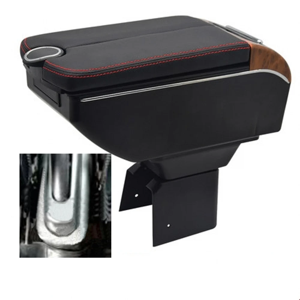 For Ford Fusion Armrest Box Center Console Storage Elbow Rest with Phone Charging USB Cup Holder