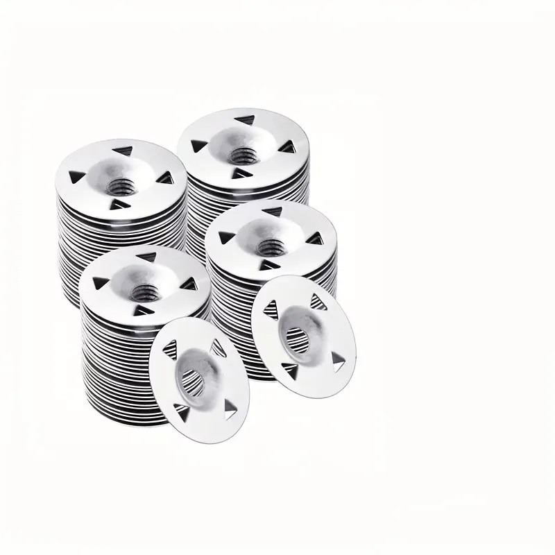 Flat Stable Base 28mm Floor Tile Fixing Washers 60 pcs, perfect for Home Decoration, Pre-Drilled Center Hole