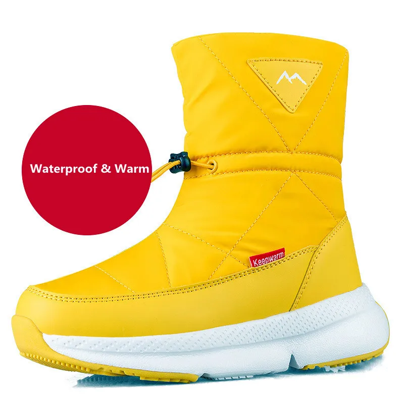 

Waterproof Snow Boots Women Winter Plush Warm Ankle Boots Thick Bottom Platform Boots Non-slip Light Sneakers Boots Botas Mujer