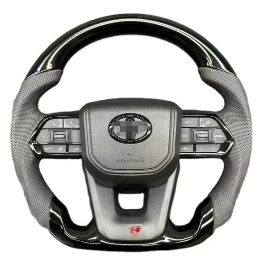 Private Order Car Steering Wheel Bright Black Steering Wheel for  LAND CRUISER LC200 2006-2024custom