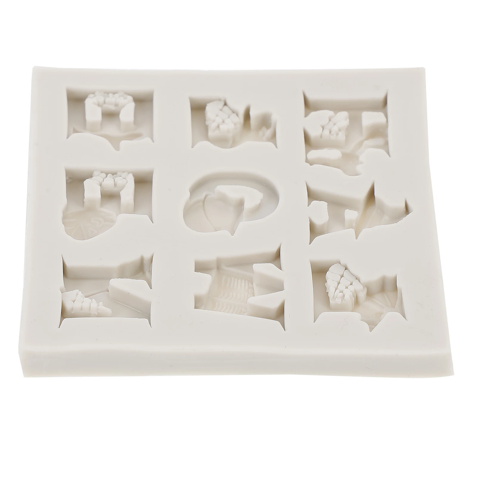 

Силиконовая форма с буквами на Хэллоуин, антипригарная форма для выпечки помадки для торта, шоколадной помадки, силиконовая форма для выпечки мыла