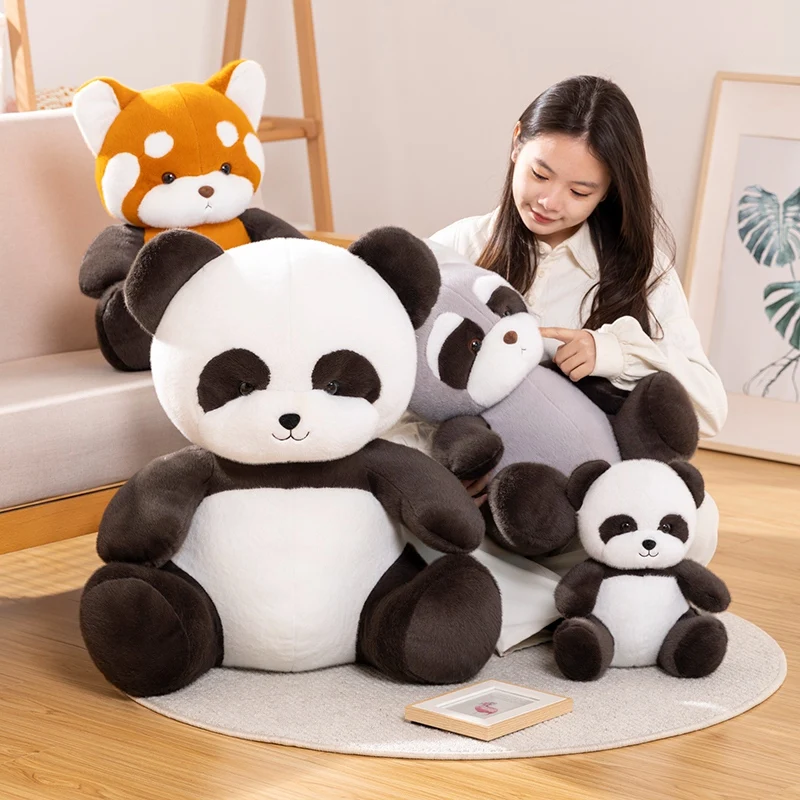 Simulated 23/32/45cm Panda Raccoon Plush Toys Home Decor Birthday Gift Sleeping Accompany Creative High Quality Stuffed Doll