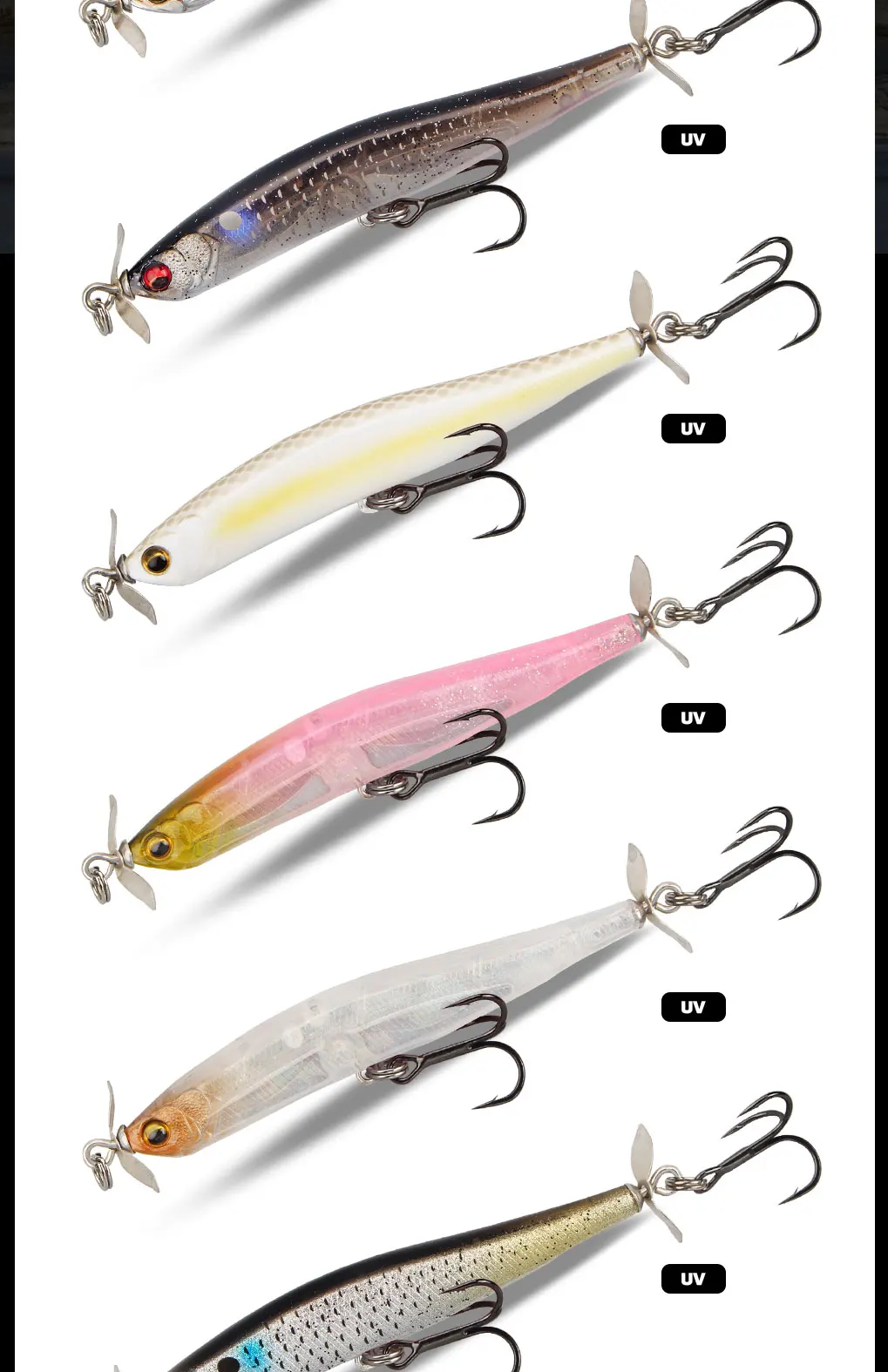 LETOYO Propeller-Stiftköder, sinkender Spinnköder, Swimbait, 80mm, 9,7g, Hecht-Wobbler, künstlicher Bassköder – Detail 9