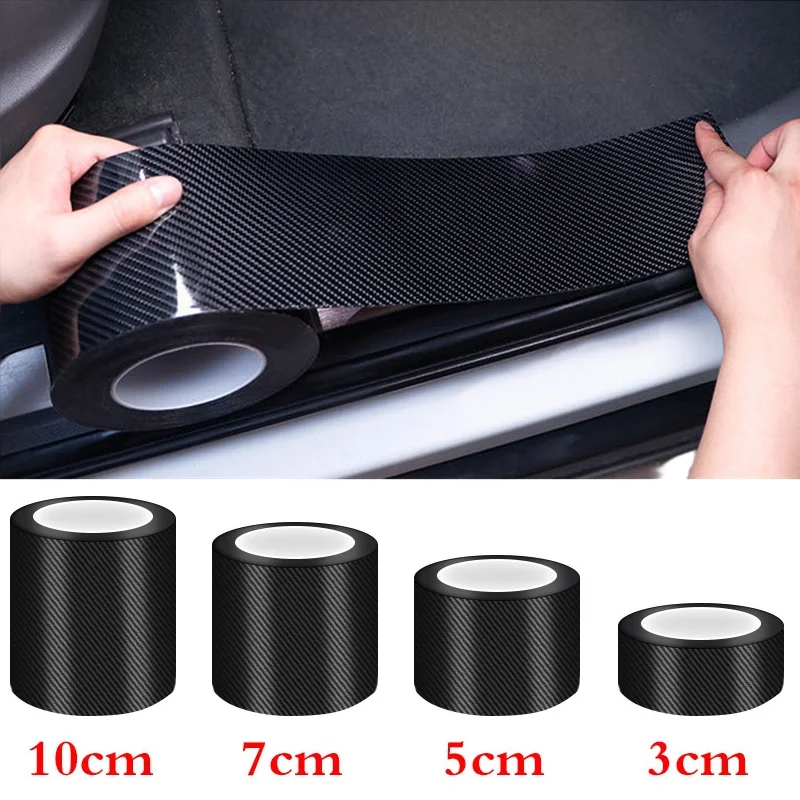 

5D Carbon Fiber Nano Glue Car Sticker Protector Film Door Edge Protector Car Trunk Door Sill Full Body Sticker Vinyl Car