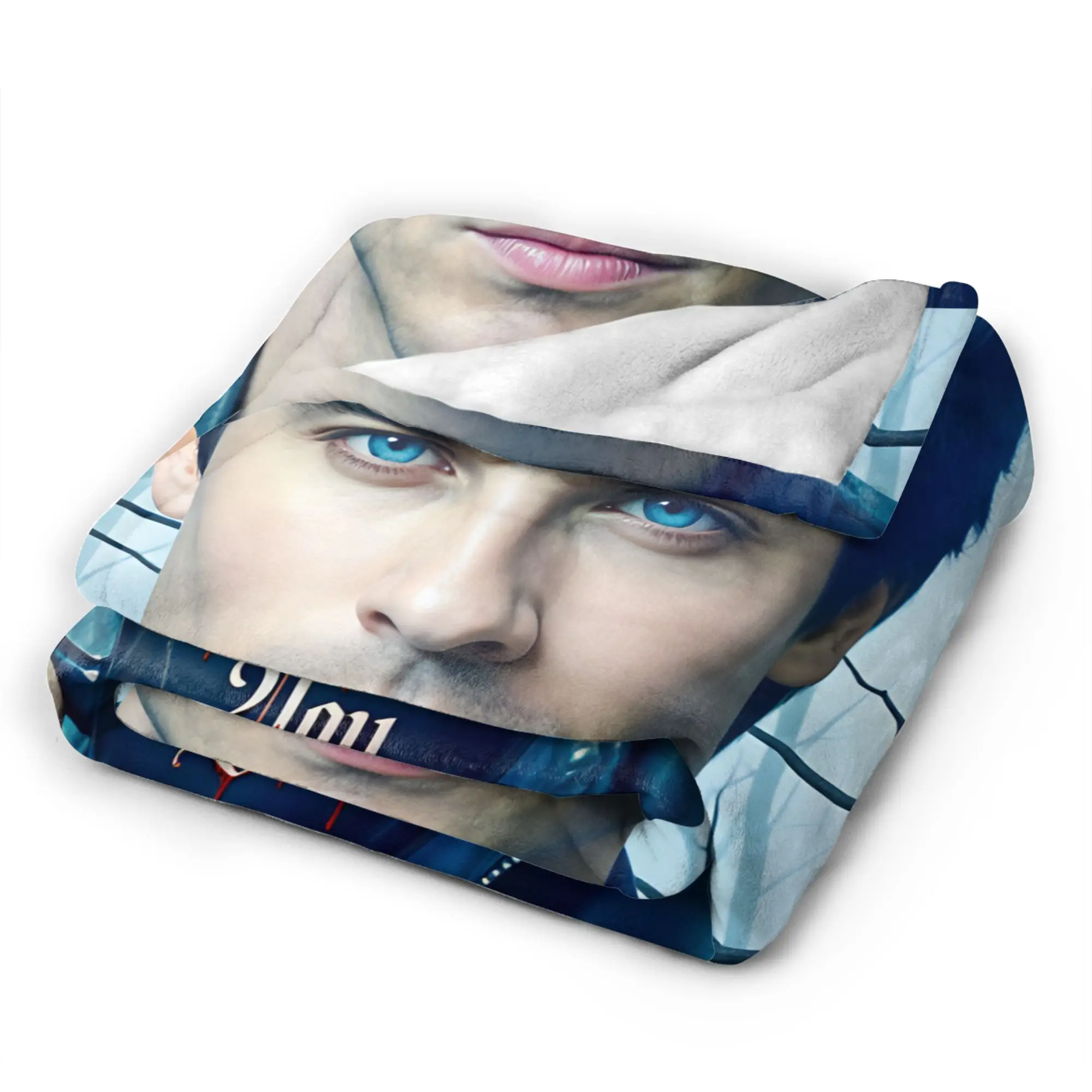 VIKAMA Vampire Diaries Damon Portrait Blanket Soft  Throw Blanket Winter Boy Girl Bedroom Picnic Bedspread