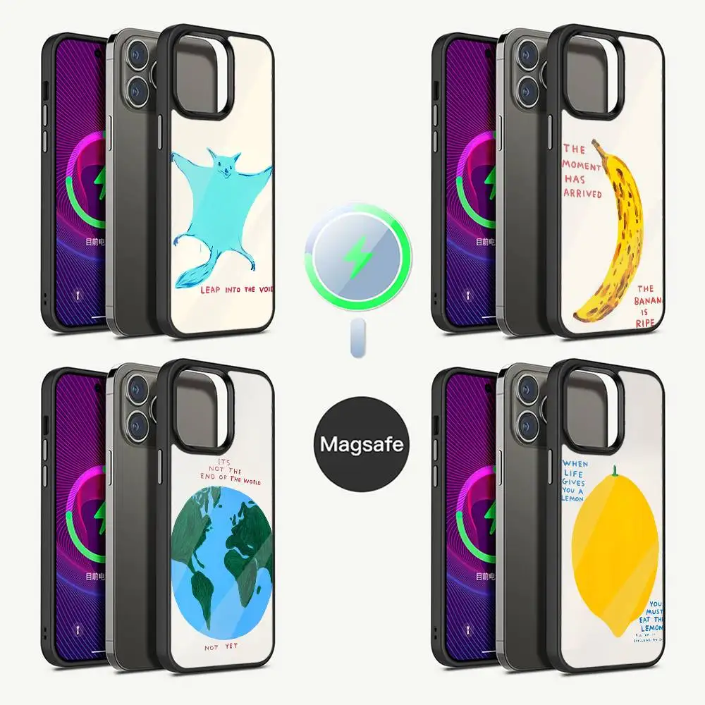 

Art david shrigley Phone Case For iPhone 16,15,14,13,12,11,Pro,Max,Plus,Mini,Magsafe,Magnetic Wireless Charging Case