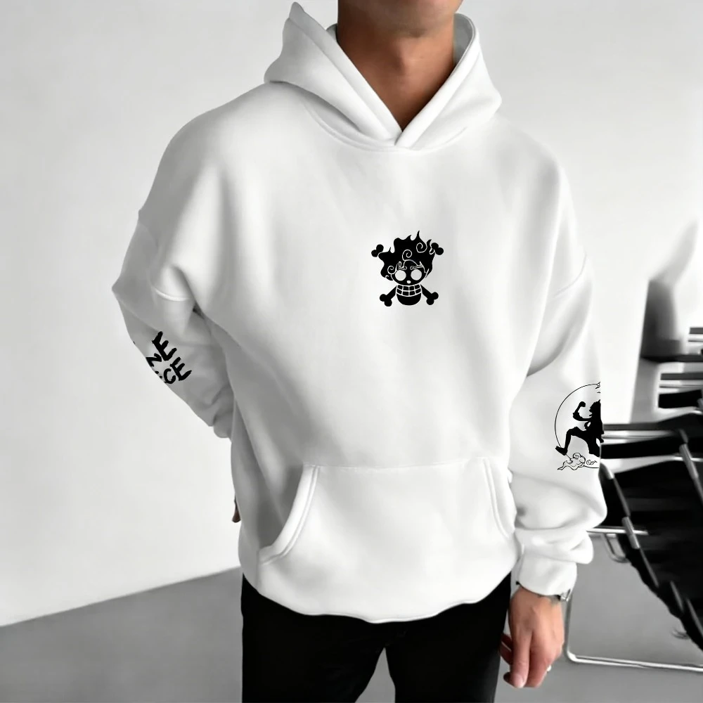 قطعة واحدة للرجال هوديي البلوز القرد د. لوفي أنيمي ربيع الخريف والشتاء الصبي الأساسية طويلة الأكمام الزي الوالدين والطفل