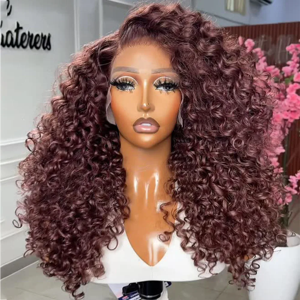 

Colored Curly Super Double Drawn 13x4 HD Lace Frontal 16-36 Inch Wigs 400 Density 360 HD Lace Front Glueless Wig 100% Human Hair