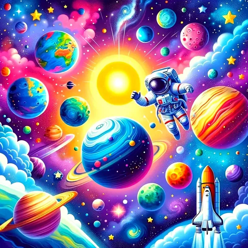 

Space Landscape Pattern Diamond Painting Set, DIY Adult Full Diamond Home Decoration Painting Set, Adult Style, Frameless Crafts