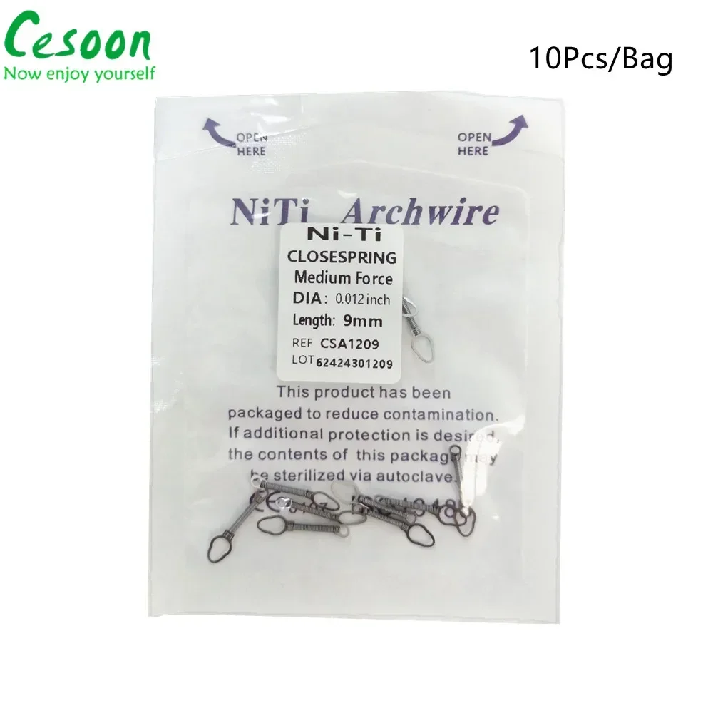 10Pcs/Pack Dental Orthodontic NiTi Alloy Closed Coil Spring 010\