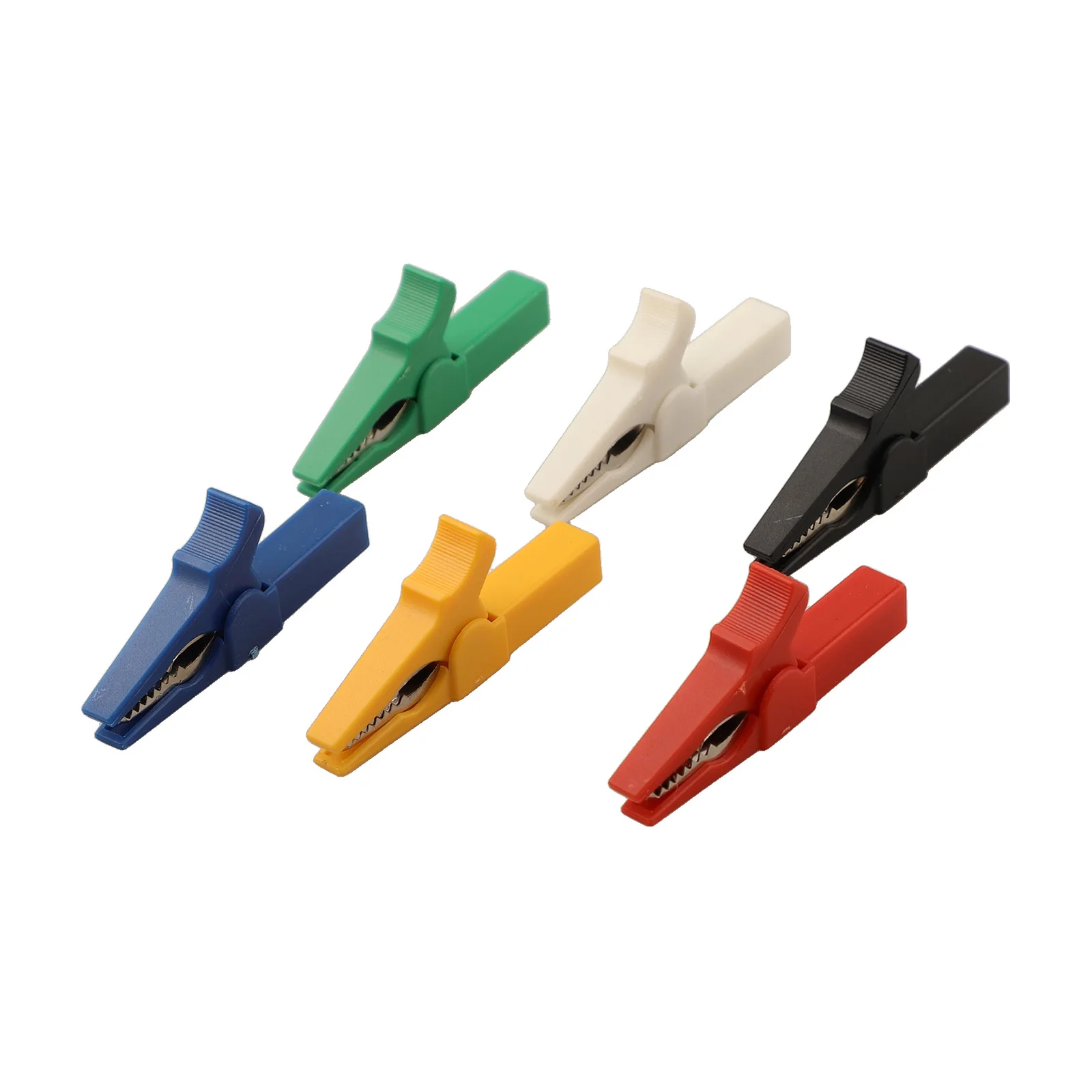 Battery Connectors Electrical Jumpers Crocodile Clips Six Different Colors Strong Grip And Conductivity 14mm Maximum Opening