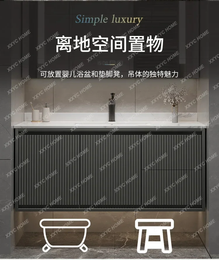 A Modern Organizer Bathroom Cabinet Wooden Door Washroom Vanity Bathroom Cabinet Shelf Storage Armoir Salle De Bain Home Furni