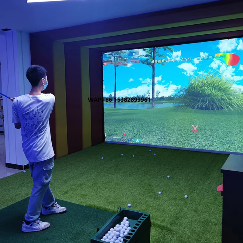 

Songfa Indoor Golf Simulator 1280x720 Resolution Optical Touch Screen Windows/Android OS Projector Display for Home Club