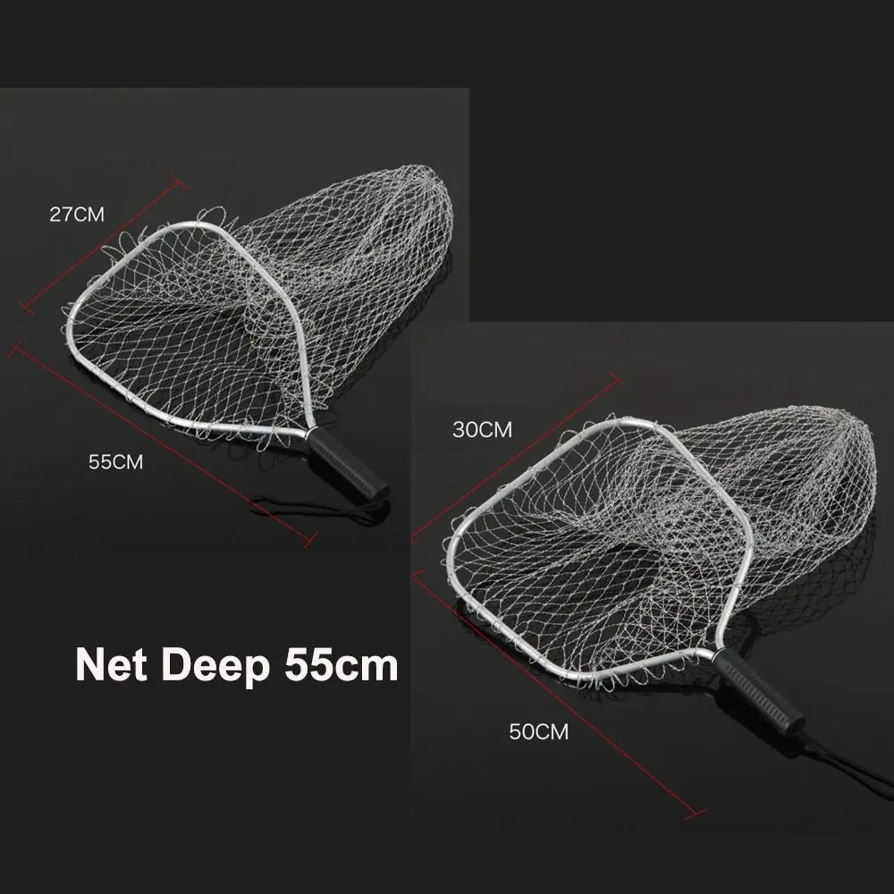 شبكة نسيج الصيد صافي شبكة سبيكة المواد مكافحة هوك الصيد اصطياد سلة سعة كبيرة 30 سنتيمتر مربع الصيد شبكة أرضية