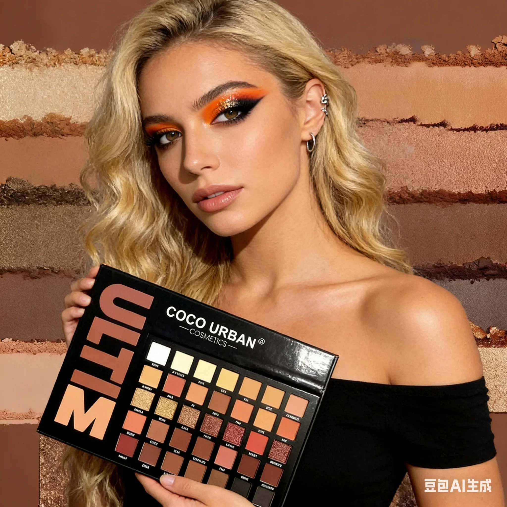 코코 어반 35색 아이섀도우 팔레트 쉬머 매트 글리터 메이크업 키트 무대 코스프레 아티스트용