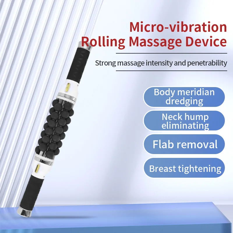 Electric Micro-vibration Pressure Therapy Handheld Neck Back Roller Massage Machine for Muscle Relax Pain Relief