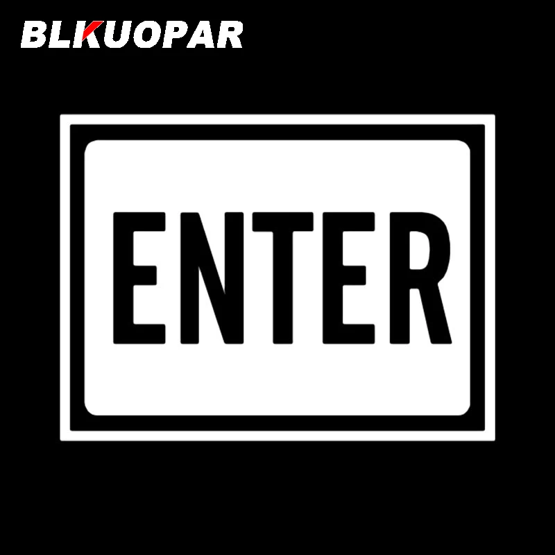 BLKUOPAR Enter Business Sign Car Sticker Personality Scratch-Proof Fashionable Decals Waterproof Funny Original Car Styling