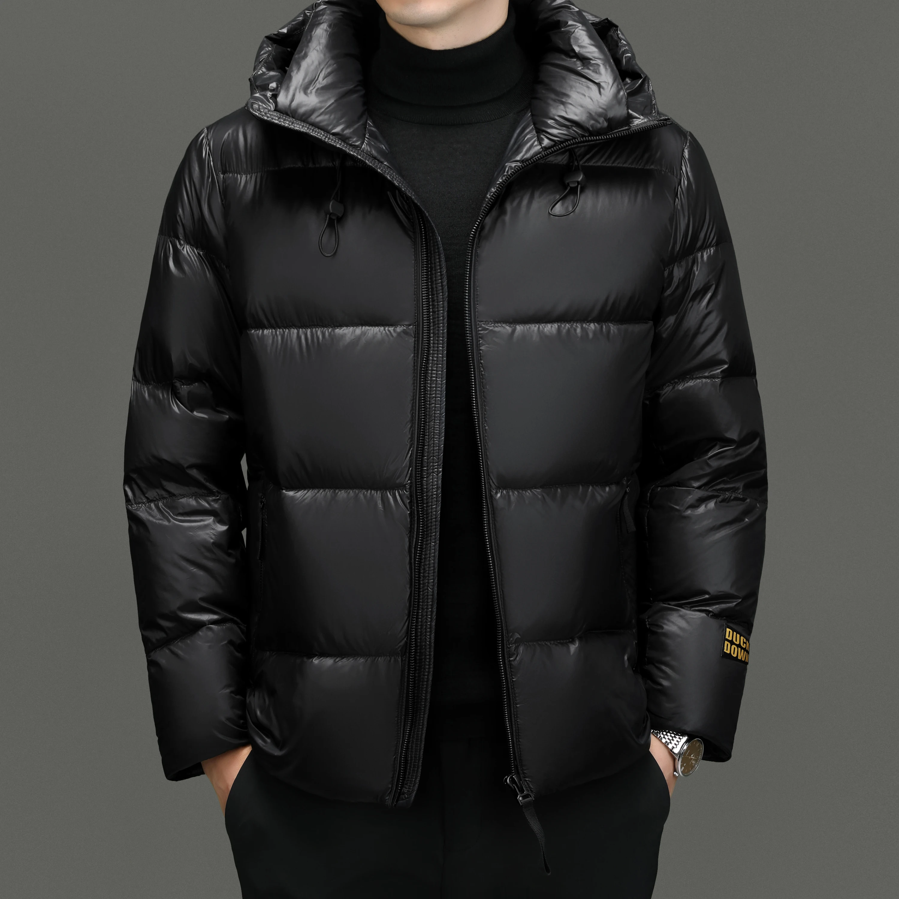 Ture Goose Down 90% Content Parkas Coat Men Winter Thick Puffer Jacket Luxury Thermal Warm Hooded Goose Down Coat