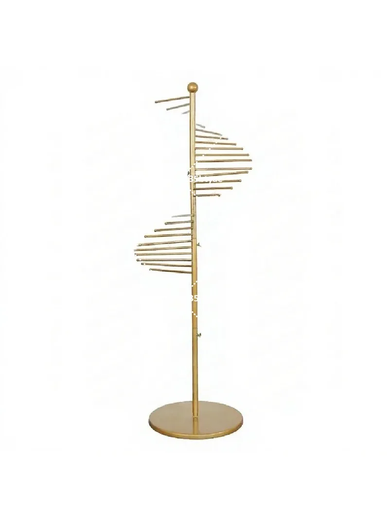 Wrought Iron Floor Scarf Belt Hanging Bag Shelf Display Rack