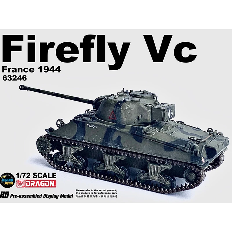 1:72 Scale Plastics 63246 British Firefly Tank VC 1944 Model Militarized Combat Track Type Classics Adult Gift Static Display