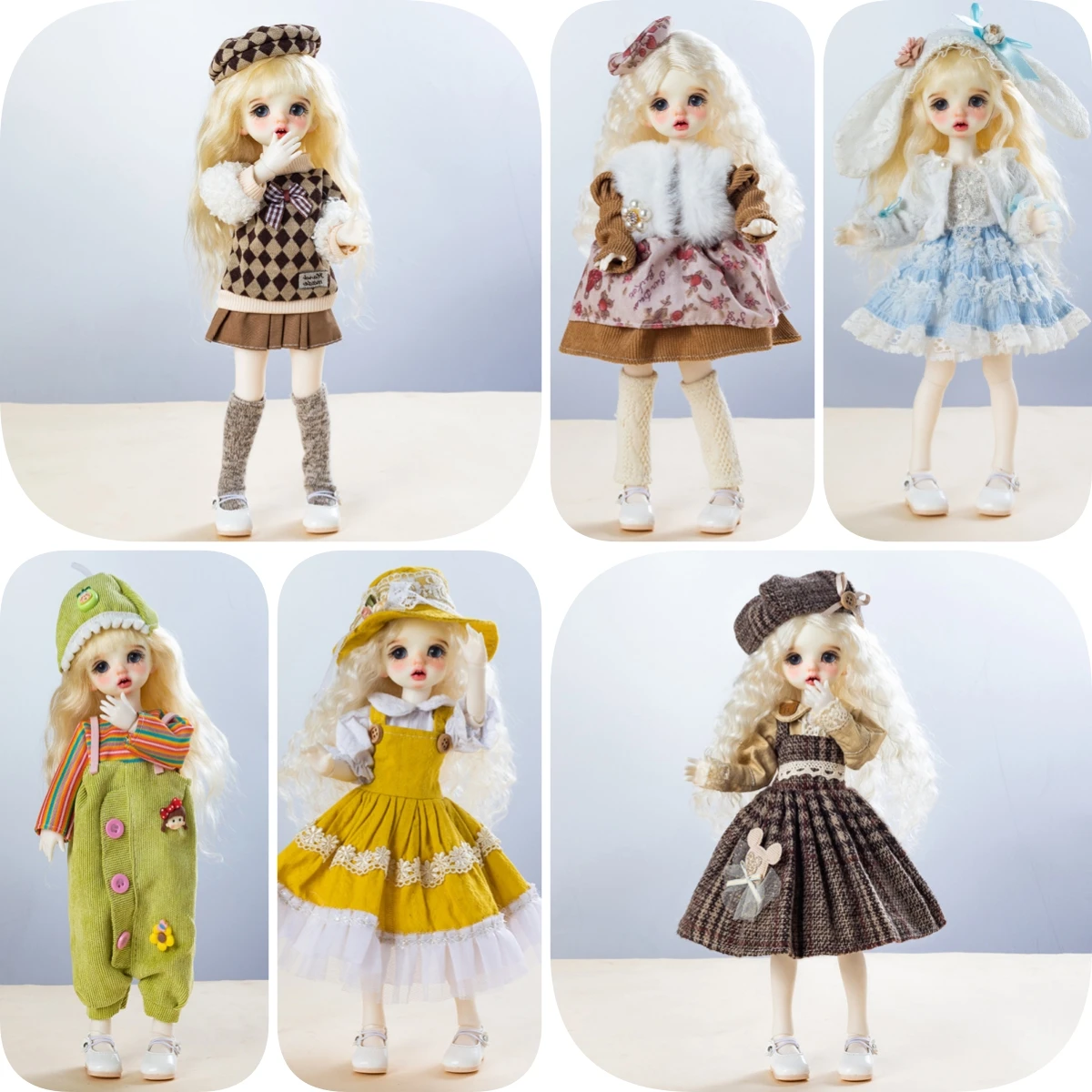 Fashion Cute 30cm Doll Clothes 1/6 BJD Doll Outfit Set Girl Toy Gift Doll Accessories