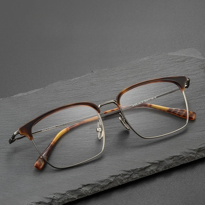 

Красочная популярная полурамка, квадратная оправа для чтения из сплава для мужчин и женщин, оптическая оправа для очков для близорукости, пресбиопии, оправа для очков по рецепту