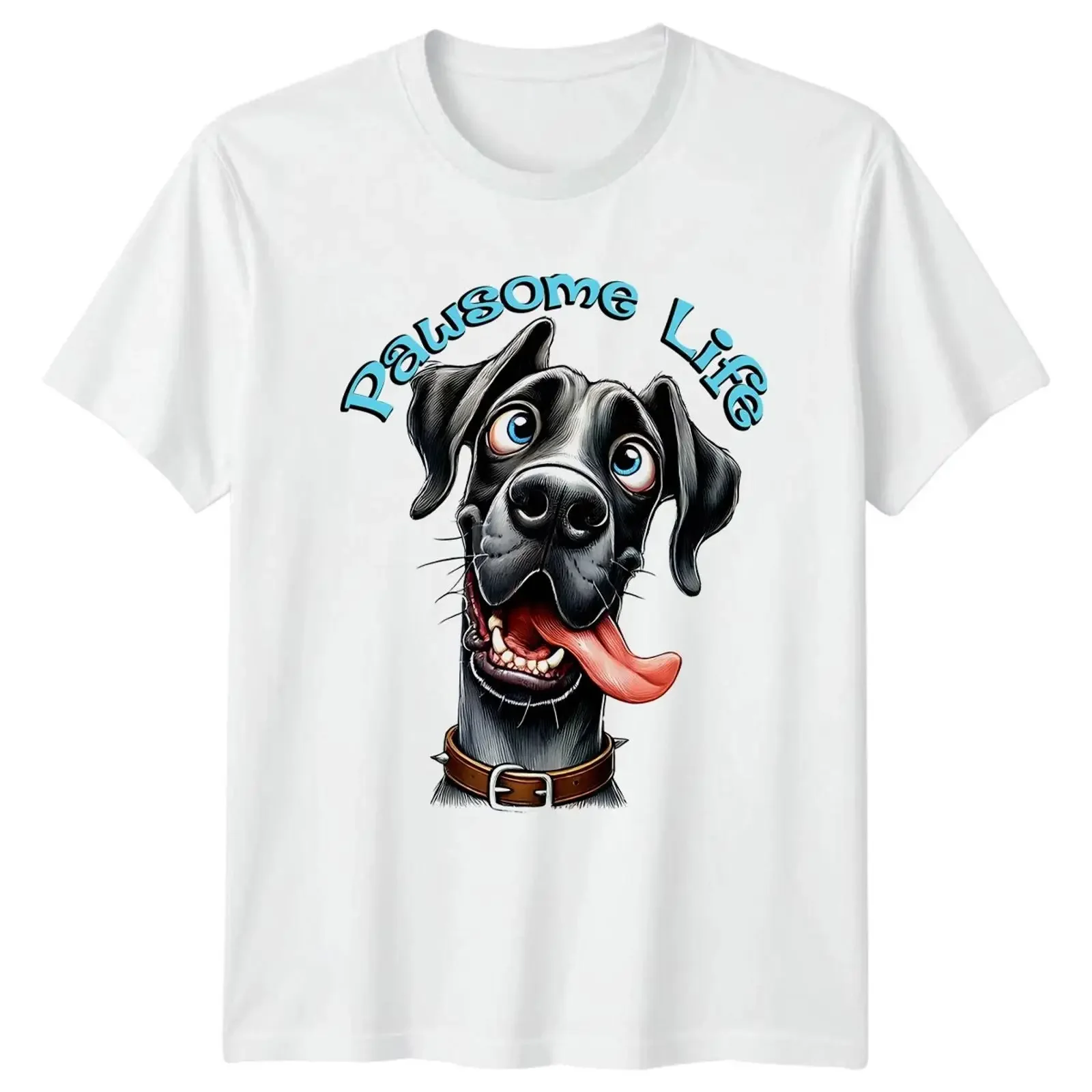 Pawsome Life T Shirt Hundeliebhaber Haustier Vatertag Geschenk für Sie und Ihn vintage Washed Breathable streetwear Comfortable