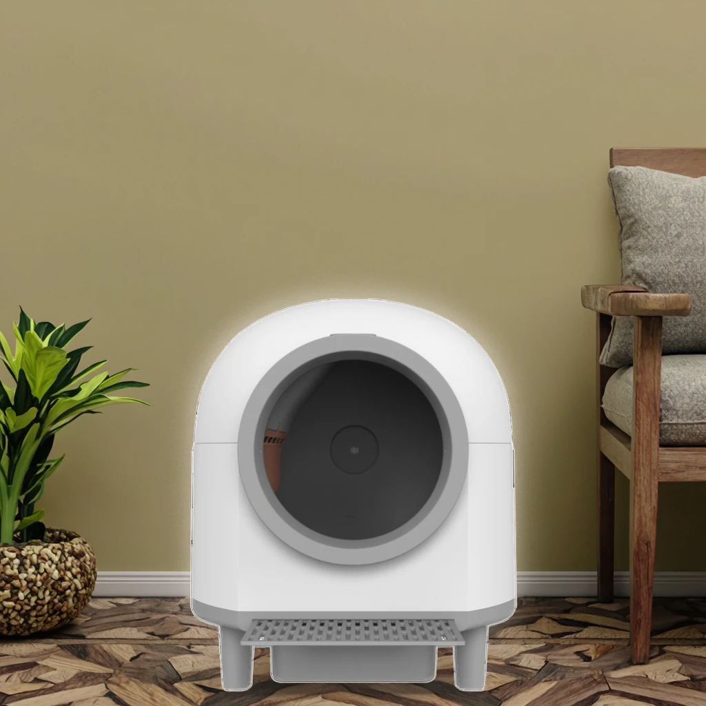 

STLF Tuya APP Controlled Smart 80L Electric Automatic Self-Cleaning Cat LitterS Box Convenient Plastic Pet Products Accessory