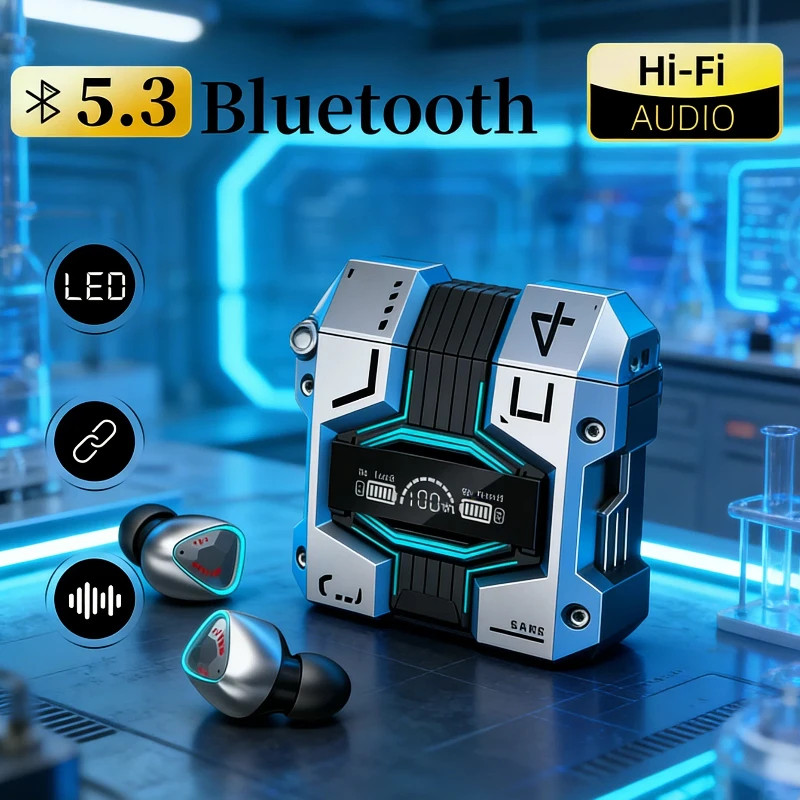 Original M45 Wireless Headphones In-Ear Bluetooth Touch Control Noise Canceling Stereo Waterproof Earbuds