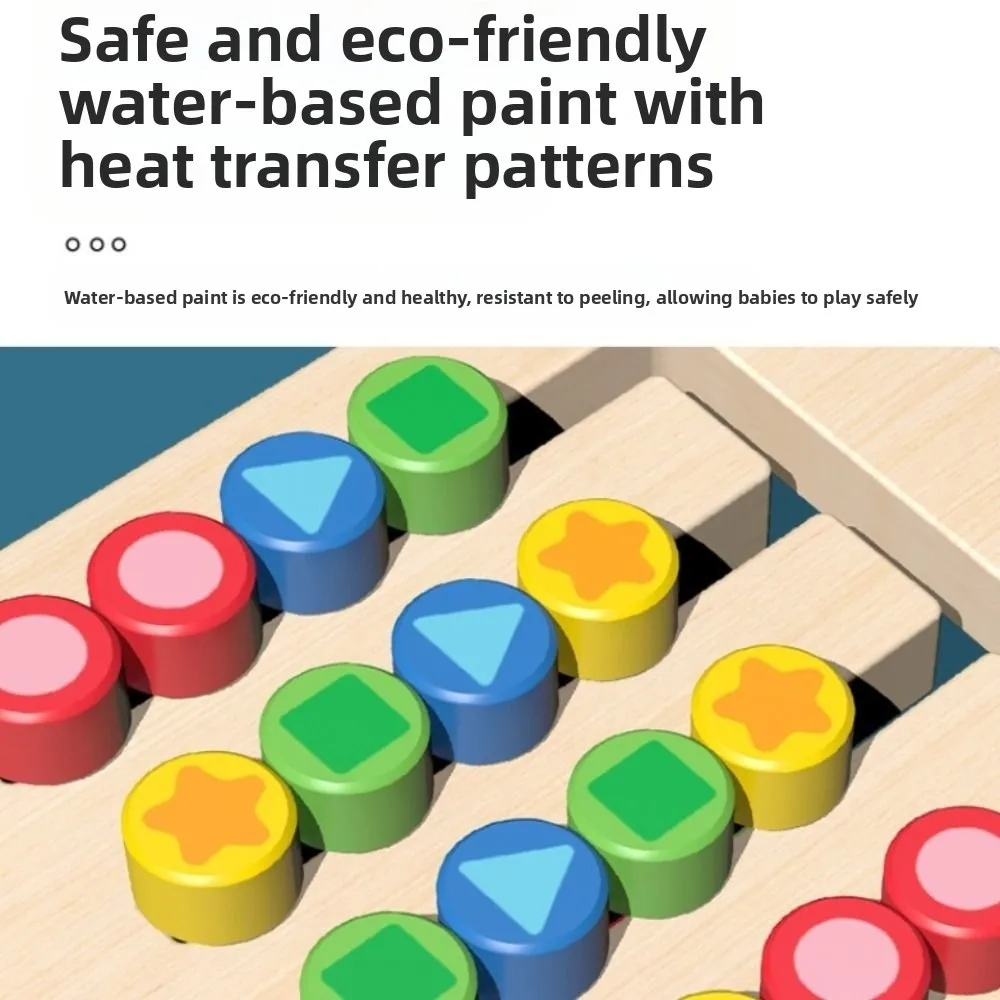 เกมจับคู่สี 4 สี ของเล่นเสริมพัฒนาการแบบมอนเตสซอรี่ สองด้าน ฝึกการคิด เสริมสร้างตรรกะและการเรียนรู้ในวัยเริ่มต้น