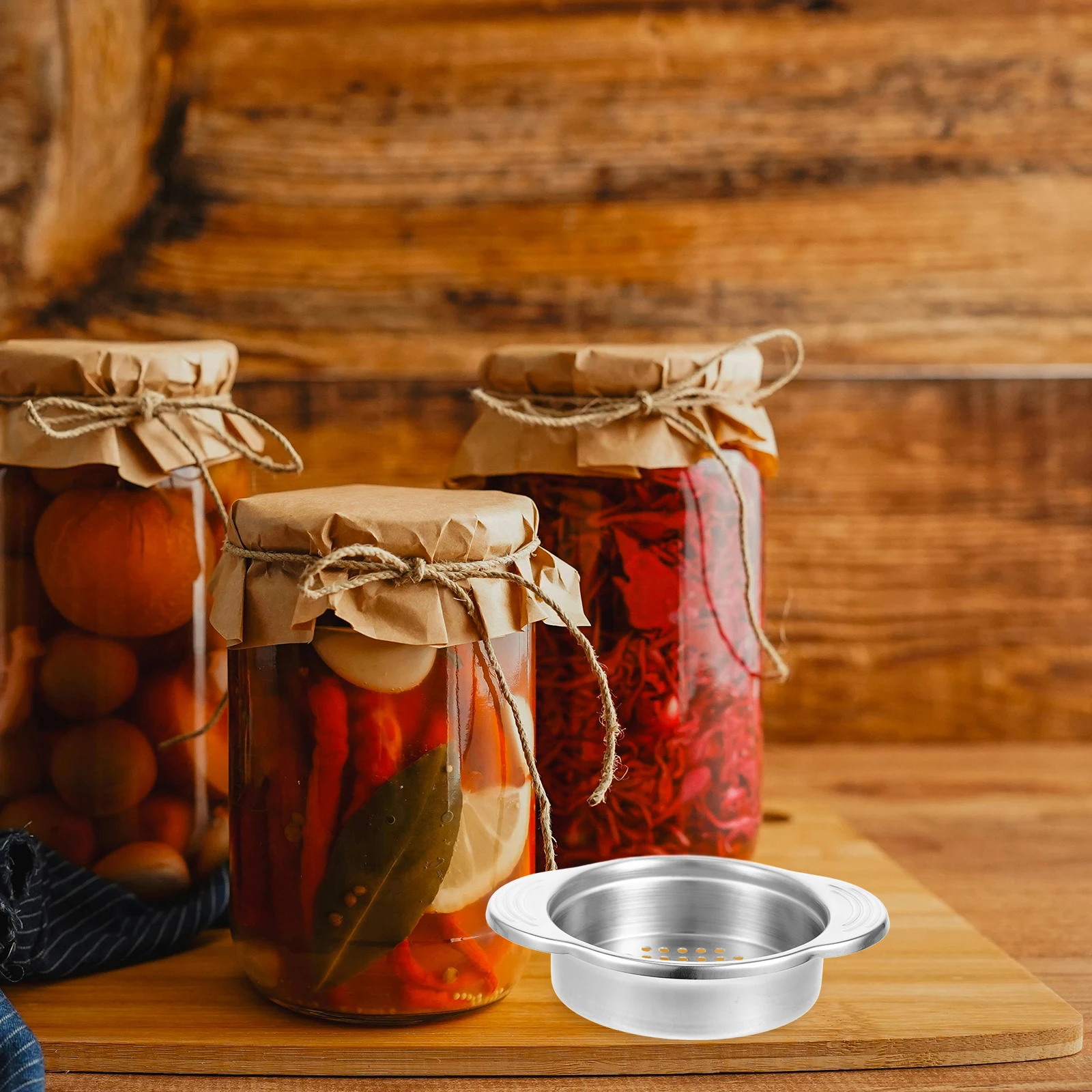 

Stainless Steel Can Strainer Food Sieve for Col Water Filter Draining Oil Tool Kitchen Accessories