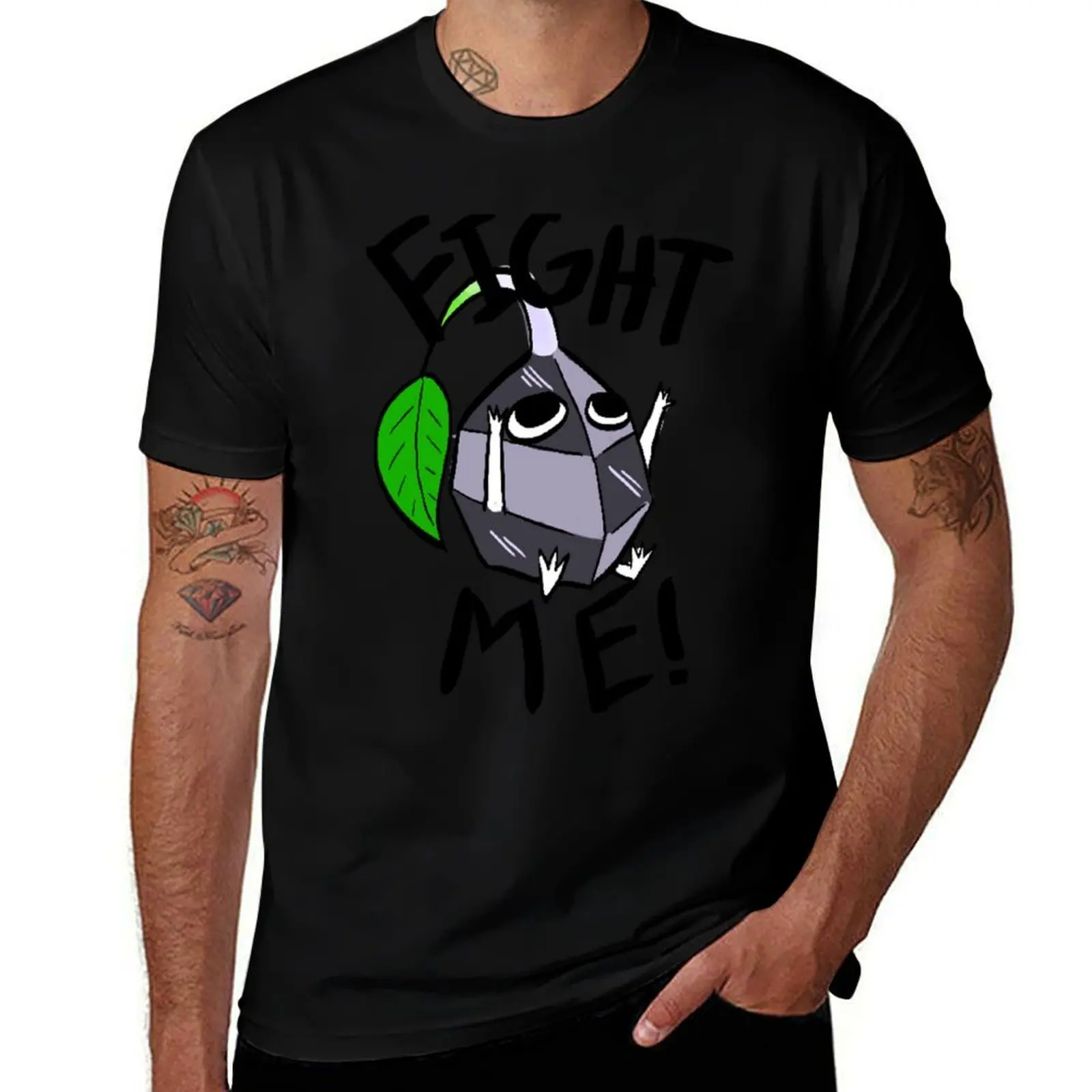 

Fight me! (Rock Pikmin) T-Shirt t shirt for man 100 percent cotton man t shirts high quality luxury brand T-Shirt