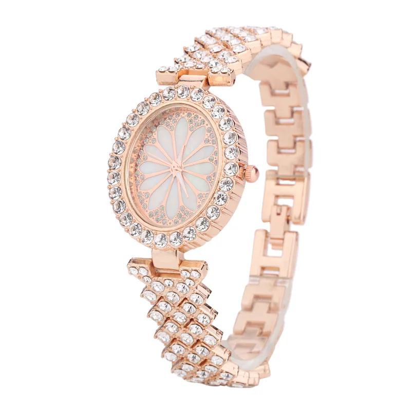 Ladies Full Sky Star Water Diamond Face Quartz Bracelet Watch Fashionable Girls Elegant Bracelet Watch V78