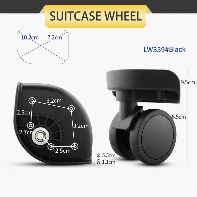 Roda Universal para Reparação de Bagagem, Trolley Caso Roda, Mala Roda Acessórios, Aircraft Roda, Universal Version, Viagem