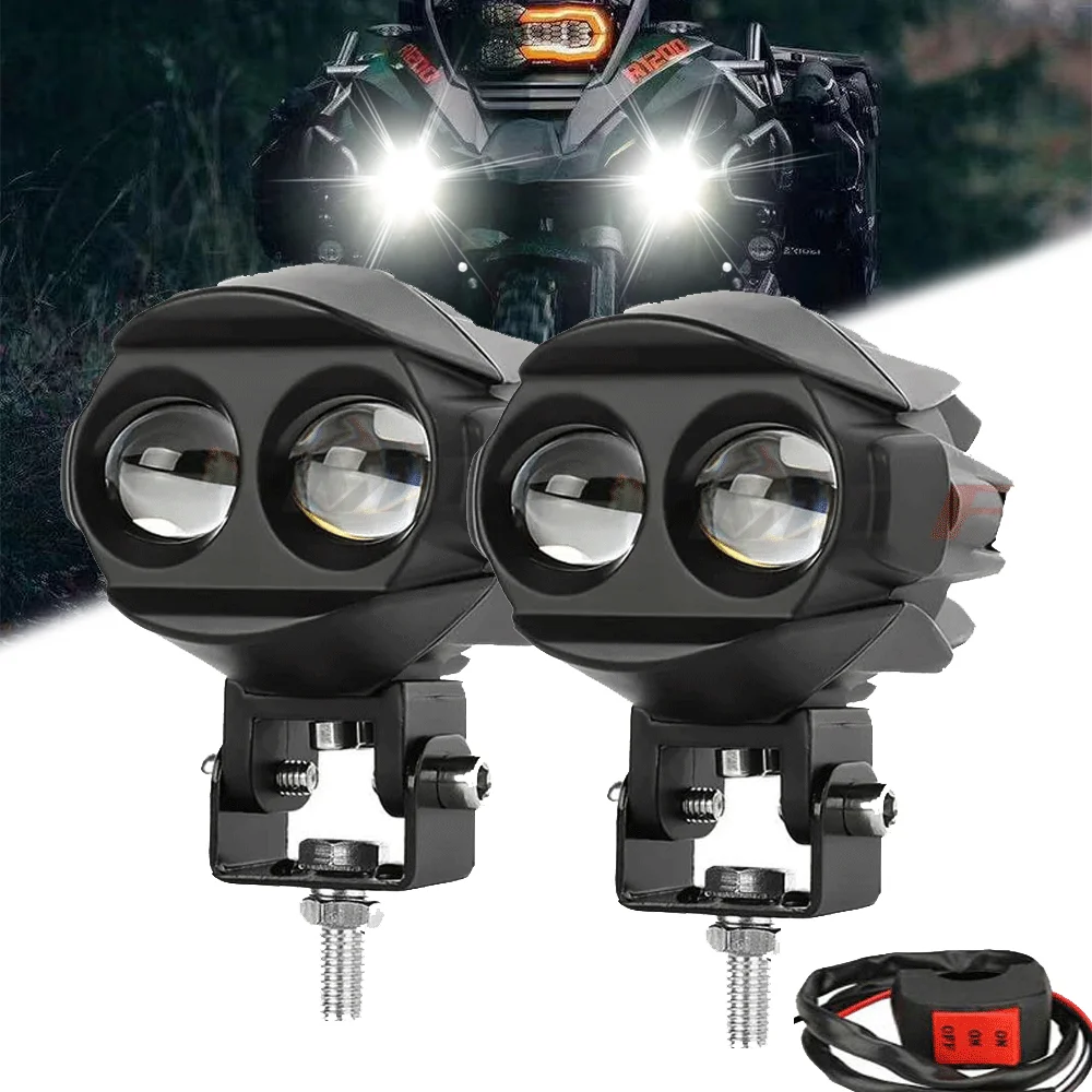 

200 Вт мотоциклетные фары, противотуманные фары, дополнительный свет, дальний/ближний свет, фары Miles для ATV, грузовика, велосипеда, внедорожника, квадроцикла, грузовика, UTV