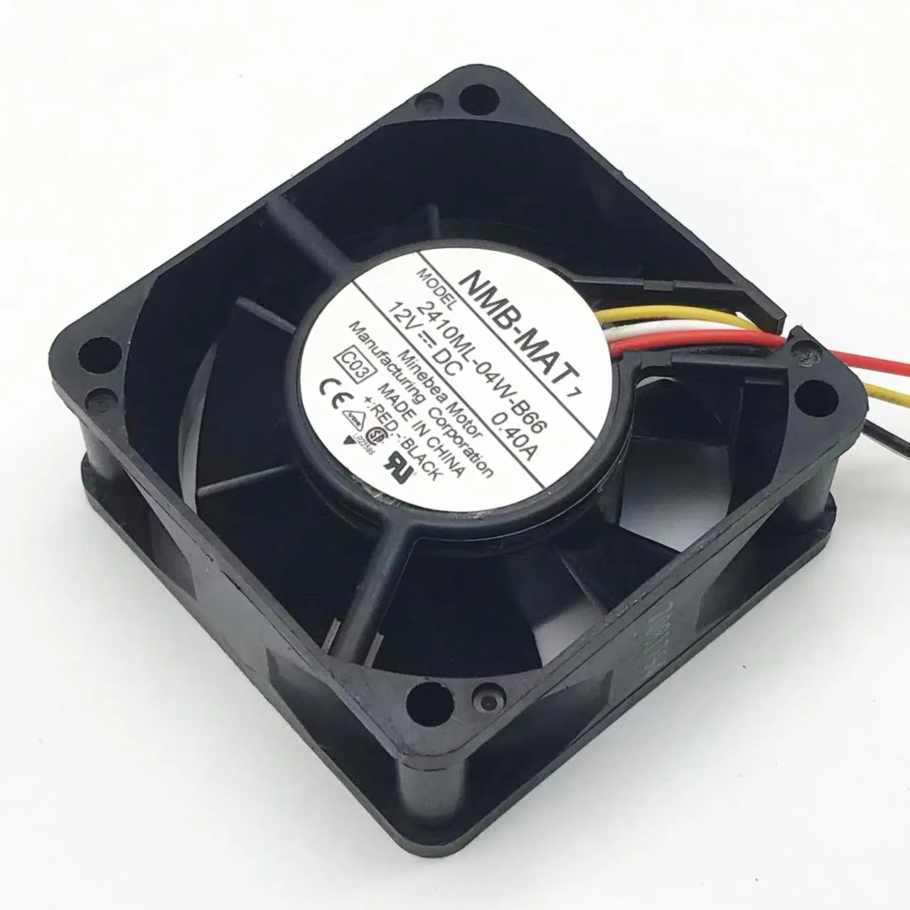 

NMB-MAT 2410ML-04W-B66 C03 DC 12V 0.40A 60x60x25mm Server Cooling Fan