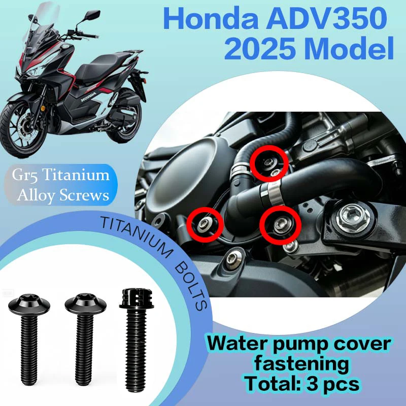 Full‑Set Titanium Alloy Modified Bolts for Honda ADV350 2025
