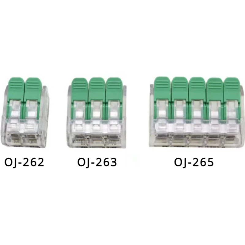 50/100PCS Crimping Type Quick Docking Terminals 32A 450V Lamp Power Connector 2/3/5 Digits Electrical Control Terminals OJ-265