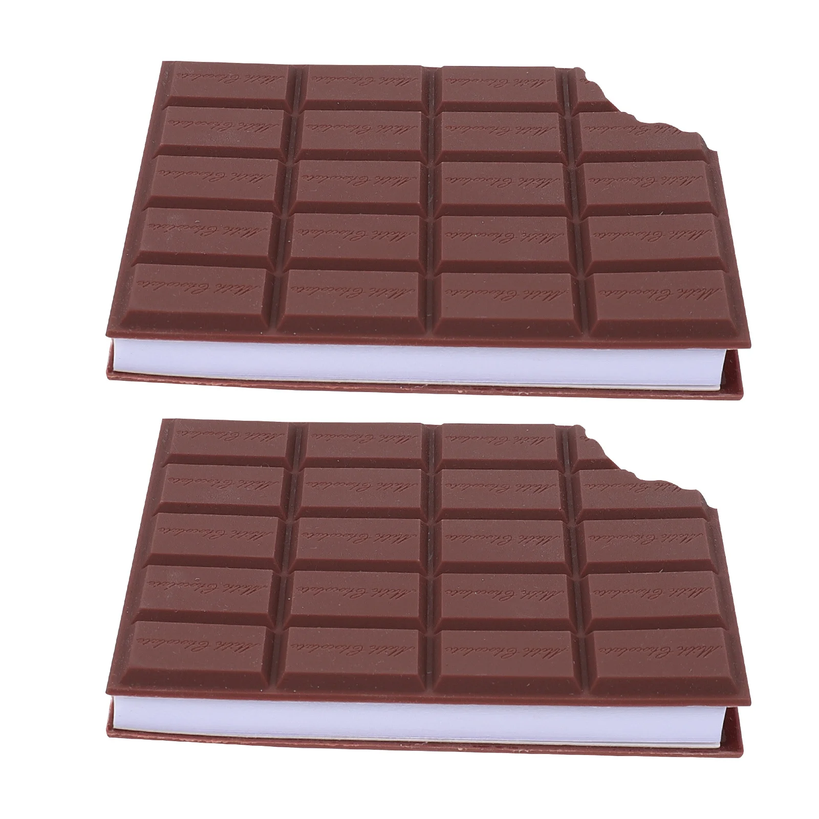

2Pcs Chocolate Pattern Sticky Memo Pads Removable Repositionable Self Adhesive Note Pads Portable Writing Stickers Lovely Post