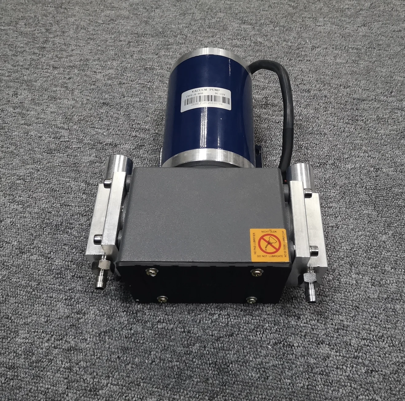 High quality 60 lpm brush pump mini dc piston vacuum pump DC 12 volt